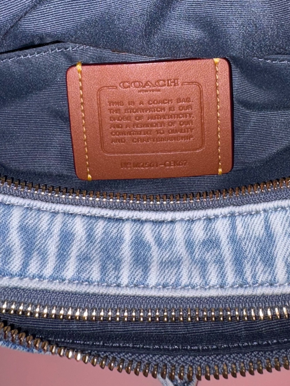 Coach Loved Denim Carey Bag NWOT - Picture 8 of 10